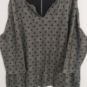 TALBOTS plus 3X Black and Gray Women's Bodysuit
